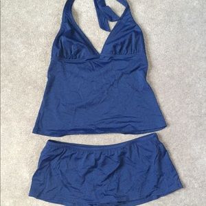 Lands End tankini with skirt bottoms